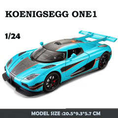 Lydinio modeliavimas Koenigsegg Jesko Super Car Model 1/24 1/32 Scale ONE 1 Diecast Toys Transporto priemonės Garsas ir šviesa Miniatiūrinis Voiture kaina ir informacija | Kolekciniai modeliukai | pigu.lt