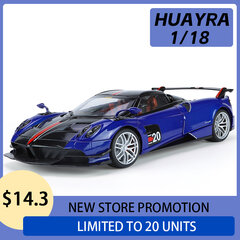 1：18 Huayra BC Alloy Sports Model Car Toy Boy Diecast Metal Racing Vehicle Garso ir lengvo vaiko greitas ir įsiutę цена и информация | Коллекционные модели автомобилей | pigu.lt