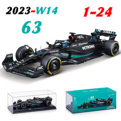 1:24 NAUJAS 2023 m. AMG Team W14 44# Hamilton 63# Russell Formula One Alloy Super Toy Lietaus automobilio modelis kaina ir informacija | Kolekciniai modeliukai | pigu.lt