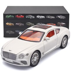 1:24 „Continental GT“ modelio automobilių lydinio liejimo žaislinis automobilis, kolekcionuojamas, traukiamas atgal, žaislinės transporto priemonės su (juodomis) kaina ir informacija | Kolekciniai modeliukai | pigu.lt