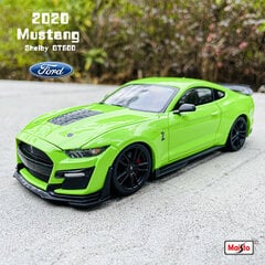 1:24 Naujojo 2020 m. Mustang Shelby GT500 lydinio automobilio modelio rankdarbių dekoravimo kolekcijos žaislų įrankių dovana. kaina ir informacija | Kolekciniai modeliukai | pigu.lt