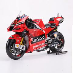 2022 m. 1/6 lenktyninis „Ducati Lenovo Team“ motociklo modelio lengvojo lydinio automobilio modelis Nr. 63 Franceeco Bagnaia цена и информация | Коллекционные модели автомобилей | pigu.lt