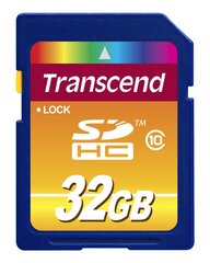 Transcend 32ГБ SDHC цена и информация | Карты памяти для фотоаппаратов, камер | pigu.lt