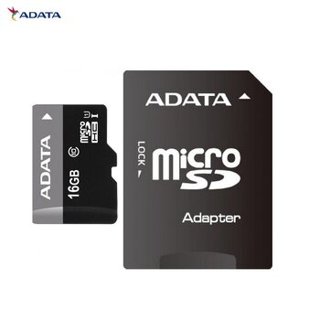 ADATA microSDHC 16GB + SD adapteris (10 klasės) kaina ir informacija | Atminties kortelės telefonams | pigu.lt