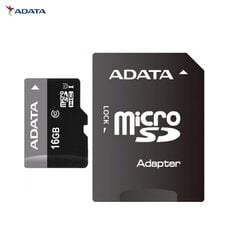 ADATA microSDHC 16GB + SD adapteris (10 klasės) kaina ir informacija | ADATA Mobilieji telefonai ir jų priedai | pigu.lt