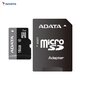 ADATA microSDHC 16GB + SD adapteris (10 klasės) цена и информация | Atminties kortelės telefonams | pigu.lt