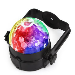 Mini stereofoniniai/nuotolinio valdymo pulteliai LED stebuklingi rutuliniai šviestuvai DJ lemputės disko kamuoliukų strobe klubo lemputės Magic mini LED scenos šviestuvai Kalėdų namams kaina ir informacija | Vaikiški šviestuvai | pigu.lt