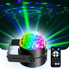 Mini stereofoniniai/nuotolinio valdymo pulteliai LED stebuklingi rutuliniai šviestuvai DJ lemputės disko kamuoliukų strobe klubo lemputės Magic mini LED scenos šviestuvai Kalėdų namams kaina ir informacija | Vaikiški šviestuvai | pigu.lt