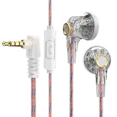 QKZ MDR plokščiagalvės ausinės 16 MM didelės judančios ritės HIFI žemųjų dažnių muzikos laidinės ausinės L formos lenkimo 3,5 MM AUX fancier ausinės цена и информация | Наушники | pigu.lt