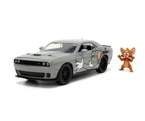 Automobilio modelis Tom and Jerry Dodge Challenger Hellcat + figūrėlė Jerry 1/24 JADA, 20 cm kaina ir informacija | Žaislai berniukams | pigu.lt