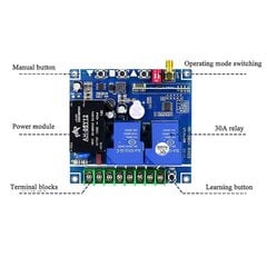 Ac220v~380v belaidžio nuotolinio valdymo jungiklio relė Rf siųstuvas 315/433mhz kaina ir informacija | Elektros jungikliai, rozetės | pigu.lt