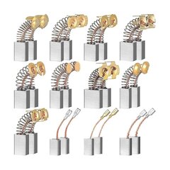 24 vnt. Elektrinio variklio šepečiai Anglies šepečiai Elektrinio įrankio atsarginė dalis, skirta remontuoti elektrinį įrankį 12 skirtingų dydžių kaina ir informacija | Dulkių siurblių priedai | pigu.lt