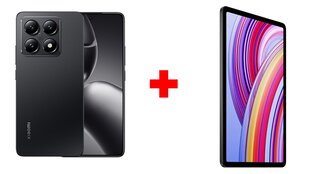 Xiaomi 14T 5G 12/256GB Titan Black + Xiaomi Redmi Pad Pro 12.1 6GB/128GB Graphite Gray цена и информация | Мобильные телефоны | pigu.lt