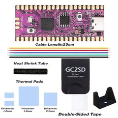 Skirta Raspberry PicoBoot Board RP2040 dviejų branduolių ir GC2SD adapterio SD2SP2 kortelių skaitytuvui, skirta GameCube žaidimų konsolei цена и информация | Аксессуары для компьютерных игр | pigu.lt