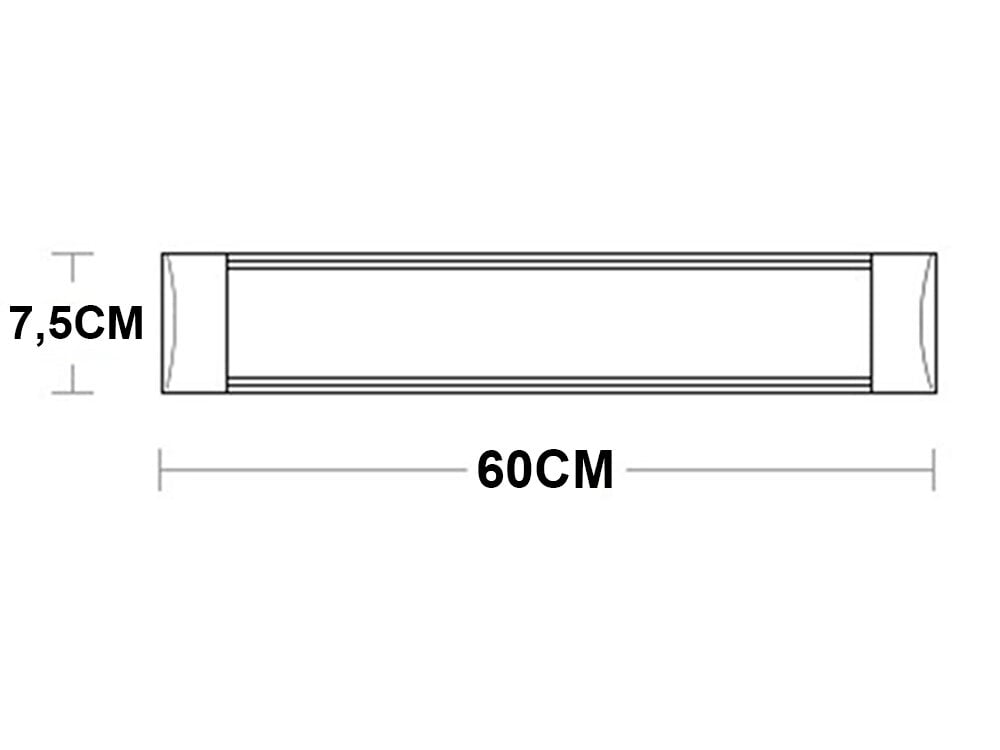 Šviestuvas Perfee, 60 cm, 18W kaina ir informacija | Įmontuojami šviestuvai, LED panelės | pigu.lt