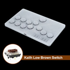 Mini Hitbox Mygtukai Flatbox Arcade Fight Stick Kailh Switch Arkadinis žaidimų valdiklis Pico GP2040-CE, skirtas PC / PS3 / PS4 / Swi цена и информация | Аксессуары для компьютерных игр | pigu.lt