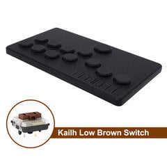 Mini Hitbox Mygtukai Flatbox Arcade Fight Stick Kailh Switch Arkadinis žaidimų valdiklis Pico GP2040-CE, skirtas PC / PS3 / PS4 / Swi цена и информация | Аксессуары для компьютерных игр | pigu.lt