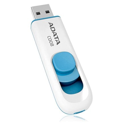 Atmintinė A-data C008 16GB, USB 2.0, Balta/Mėlyna