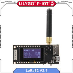 LILYGO® TTGO LoRa32 V2.1 1.6.1 ESP32 LoRa 433MHz 868MHz 915MHz kūrimo plokštė 0,96 colio OLED TF kortelė BLE WIFI belaidis modulis цена и информация | Аксессуары для компьютерных игр | pigu.lt