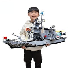 Suderinamas su „Lego Military Warship Battle Cruise“ statybiniais blokais, tankais, lėktuvų modeliais, žaislais, statybinėmis kaladėlėmis, žaislais, dovana berniukui kaina ir informacija | Dėlionės (puzzle) | pigu.lt