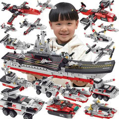 Suderinamas su „Lego Military Warship Battle Cruise“ statybiniais blokais, tankais, lėktuvų modeliais, žaislais, statybinėmis kaladėlėmis, žaislais, dovana berniukui kaina ir informacija | Dėlionės (puzzle) | pigu.lt