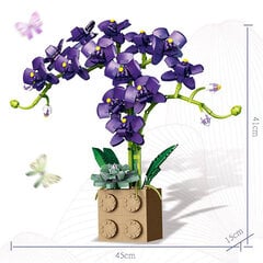 „Pasidaryk pats“ statybinis blokas Orchidėja Phalaenopsis Puokštė vazonėlyje Kūrybiška nemirtinga gėlė Modelis Dekoras Vaikų statybinis žaislas Šventinė dovana kaina ir informacija | Dėlionės (puzzle) | pigu.lt