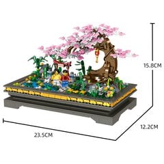 „Doubuilt“ mini bonsai statybinių blokelių serija vyšnių žiedų medžiai 1400+ vnt 3D modelio plyta suaugusiems žaislas, vaikų žaislas, dovana kaina ir informacija | Dėlionės (puzzle) | pigu.lt