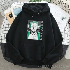 (XXXLBlack) Roronoa Zoro Spausdinti gobtuvai Moteriški Vyrai Japonija Anime Megztiniai su gobtuvu Prekinis ženklas Vyras Moteris su gobtuvu Kišenės Gatvės drabužiai SHRY цена и информация | Мужские свитера | pigu.lt