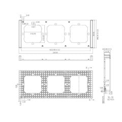 Тройная монтажная рамка для настенных выключателей M5-80, 22,8 см. x 8,6 см. x 14,8 см. цена и информация | Смарттехника и аксессуары | pigu.lt