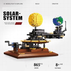 865PCS Galaxy Saulės Sistema Žemė Mėnulis Saulė Orrery Modelis WORLD DIY Rinkinys Statybiniai blokeliai Plytos Žaislai Dovana vaikui Kalėdos цена и информация | Пазлы | pigu.lt