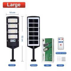 15000 LM Galingi saulės gatvių šviestuvai, 3 režimai. Naujausias saulės šviesos judesio jutiklis saulės skydelis IP65 vandeniui atsparus lauko sieninis šviestuvas. kaina ir informacija | Sieniniai šviestuvai | pigu.lt