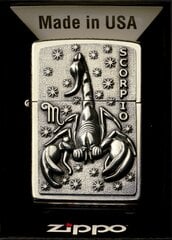 Набор ZIPPO Зажигалка ZODIAC SCORPIO skorpion Подарочный набор No1 цена и информация | Зажигалки и аксессуары | pigu.lt