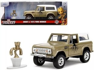 Metalinis automobilio modelis Jada Marvel Groot 1973 Ford bronco 1:32 su figūra kaina ir informacija | Žaislai berniukams | pigu.lt