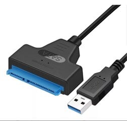 USB adapterio laidas nuo 3.0 iki Sata II iki 2.5 iki 6 Gbps Spalva juoda kaina ir informacija | Adapteriai, USB šakotuvai | pigu.lt