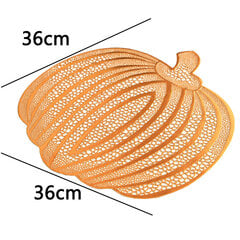1vnt. Tuščiaviduriai moliūgų padėkliukai Helovino šventinio stalo dekoravimo kilimėlis vėjui bronzuojantis PVC neslystantis šilumą izoliuojantis stalo kilimėlis kaina ir informacija | Vakarėliams ir šventėms | pigu.lt