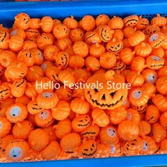 1/12 vnt Mini moliūgų žvakės, Jack O'lantern lauko Helovino vakarėlio dekoravimo LED lemputės, skirtos padėkos stalo dekoravimui kaina ir informacija | Vakarėliams ir šventėms | pigu.lt