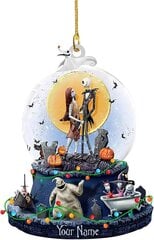 2024 m. Nightmare Halloween Kalėdų eglutės puošmena, mielas Jack ir Sally pakabukas, tinka Kalėdų eglutei ir automobilio interjerui цена и информация | Праздничные декорации | pigu.lt