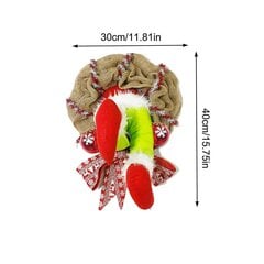 Kalėdų vainikai Grinch vainikai Kalėdų papuošimai Eukalipto vainikas Šventinis papuošimas kaina ir informacija | Eglutės, vainikai, stovai | pigu.lt