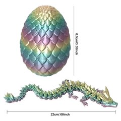 3D atspausdintas drakono kiaušinis, drakono dovanų rinkinys brangakmenio drakono ornamentas, pilnai sujungta krištolo drakono kolekcionuojama statula namų dekoravimui kaina ir informacija | Kalėdinės dekoracijos | pigu.lt