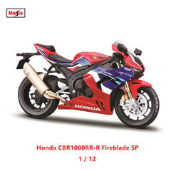 Maisto 1:12 HONDA CBR1000 RR-R Fireblade SP liejimo lydinio motociklo modelio automobilio modelio kolekcija dovanų žaislų įrankis kaina ir informacija | Kolekciniai modeliukai | pigu.lt