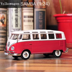 Maisto 1:25 Volkswagen VAN SAMBA modeliavimas Liejimo lydinio automobilio modelis amatų dekoracijų kolekcija žaislų įrankiai dovana kaina ir informacija | Kolekciniai modeliukai | pigu.lt