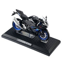 1/12 SUZUKI GSX-R1000 motociklo lydinio liejimo žaislinis motociklo automobilio modelis, jungties galvutė, guminė padanga, motociklo transporto priemonė berniukui, dovana kaina ir informacija | Kolekciniai modeliukai | pigu.lt