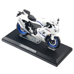 1/12 SUZUKI GSX-R1000 motociklo lydinio liejimo žaislinis motociklo automobilio modelis, jungties galvutė, guminė padanga, motociklo transporto priemonė berniukui, dovana kaina ir informacija | Kolekciniai modeliukai | pigu.lt