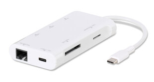 Adapteris VIVANCO USB C - SD / Micro SD / USB C / 2x USB A / HDMI / RJ45, 0.1 m kaina ir informacija | Adapteriai, USB šakotuvai | pigu.lt