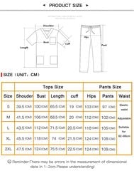 Moterų margintų medicininių drabužių rinkinys, marškinėliai + kelnės + kepuraitė kaina ir informacija | Kostiumėliai moterims | pigu.lt