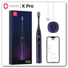 „Oclean X Pro Smart Sonic“ elektrinio dantų šepetėlio spalvotas ekranas IPX7 dantų balinimo šepetėlis, įkraunamas automatinis APP dantų šepetėlis цена и информация | Электрические зубные щетки | pigu.lt