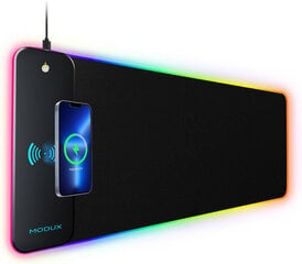 MODUX RGB Belaidžio Įkrovimo Pelės Kilimėlis su RGB Apšvietimu kaina ir informacija | Pelės | pigu.lt