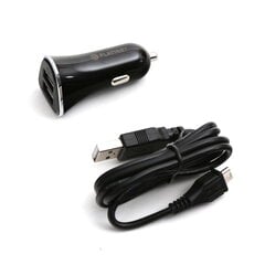 PLATINET automobilinis pakrovejas 3xUSB 5.2A + micro USB laidas 1m juodas kaina ir informacija | Krovikliai telefonams | pigu.lt