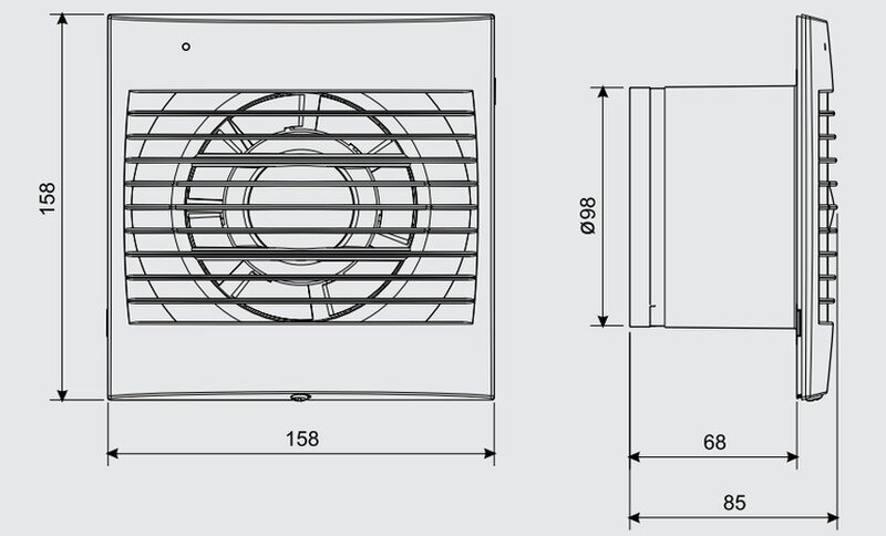 Soler&Palau Decor 100 CH ištraukimo ventiliatorius su laikmačiu ir drėgmės jutikliu kaina ir informacija | Vonios ventiliatoriai | pigu.lt