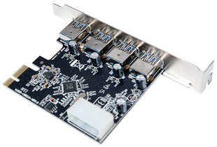 LogiLink USB3.0 4-Port PCI-Express Card PC0057 kaina ir informacija | Valdikliai | pigu.lt